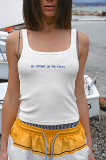 No Crying Tank | White