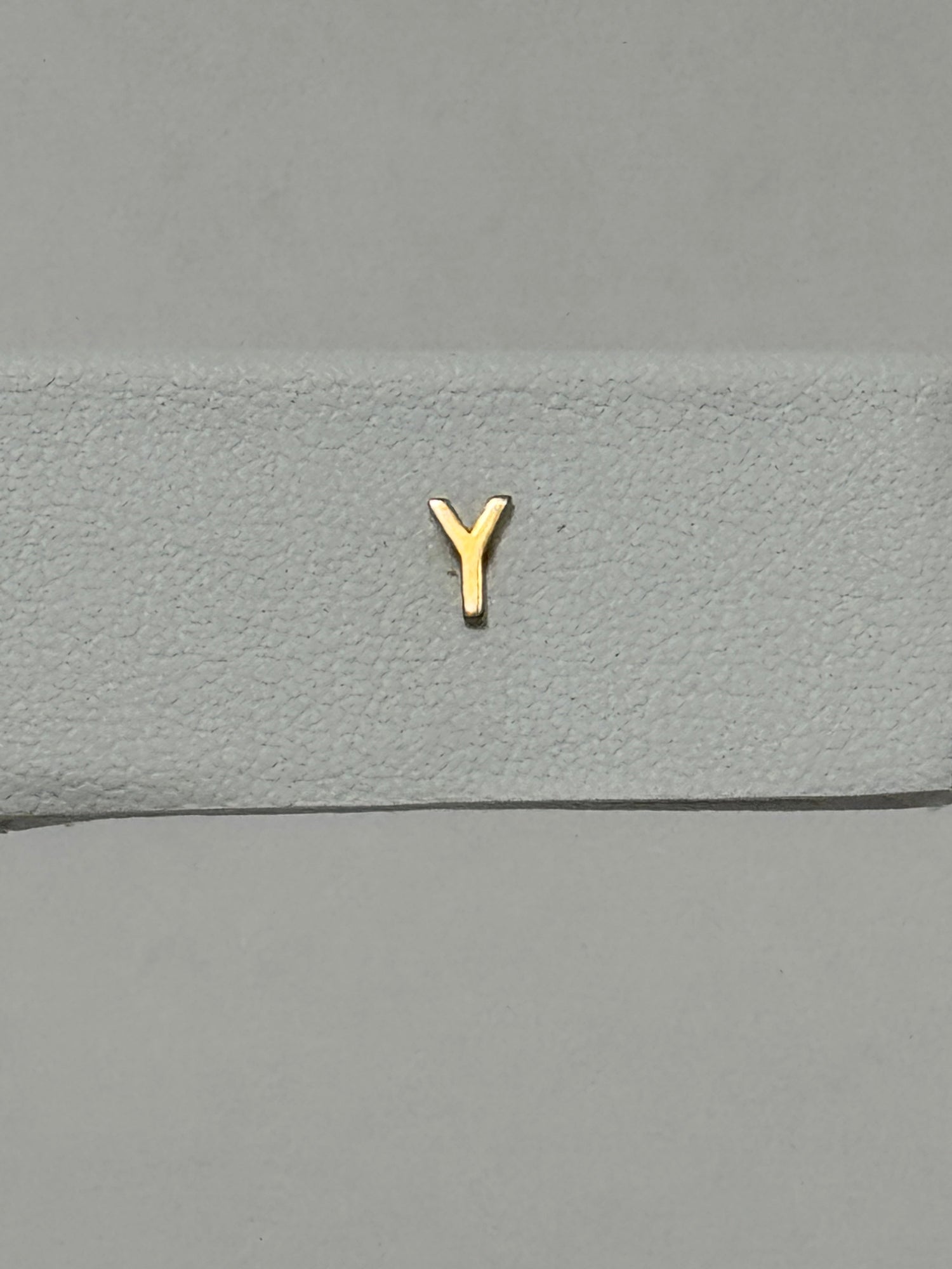 Tiny Initial Earring | 10K Yellow Gold