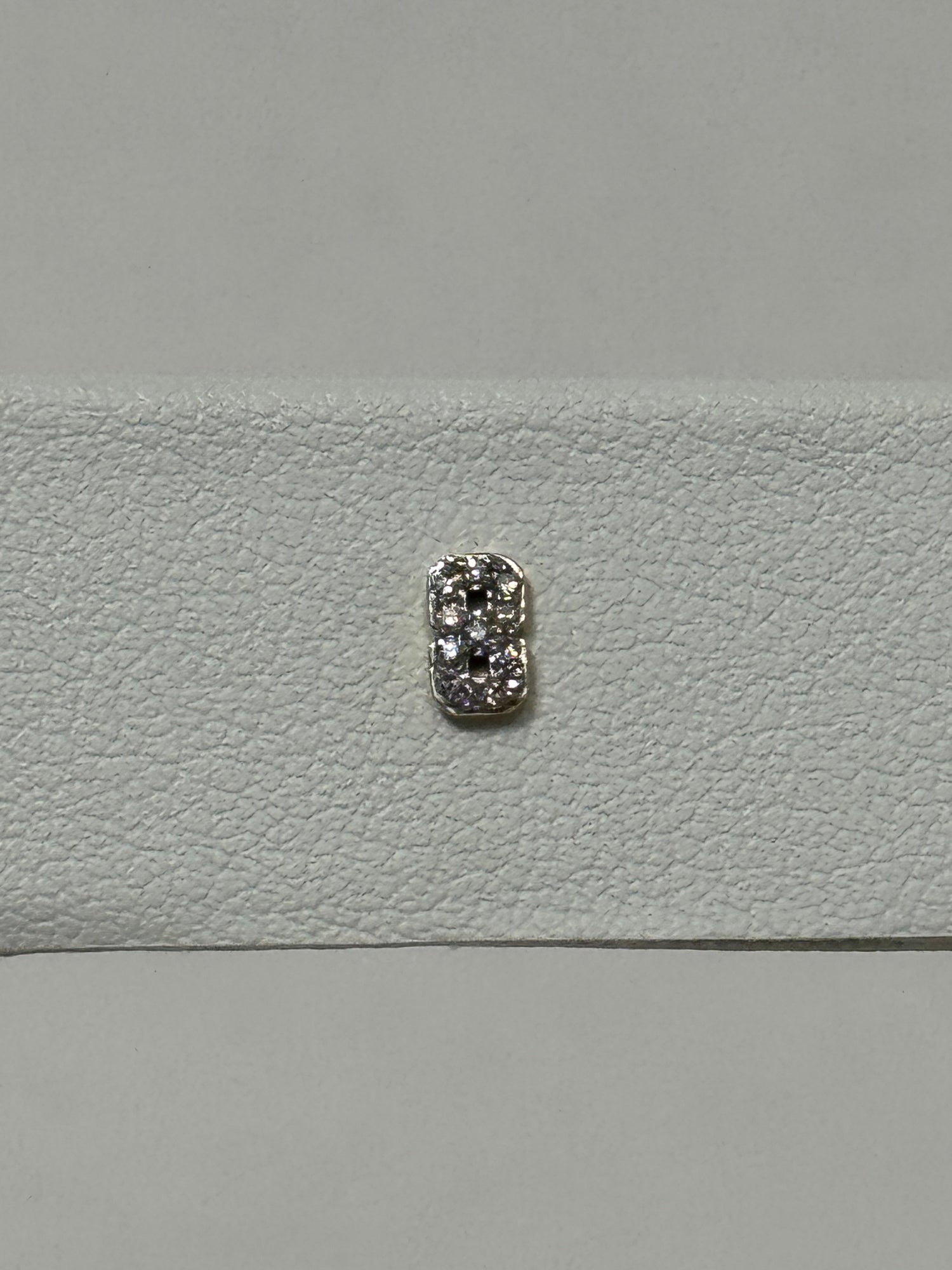 Pave Number Stud | 14K Yellow Gold | 0.03 CTW White Diamond