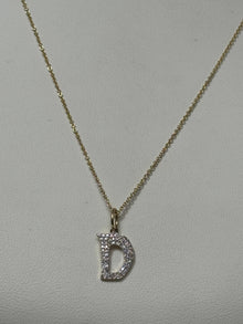 Elysee Initial Necklace | 14K Yellow Gold | White Diamond