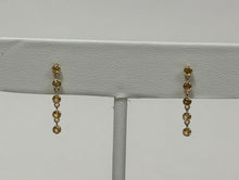 Sunny Citrine Drop Earrings | 10K Yellow Gold | Round Yellow Citrine