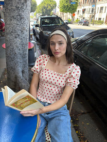 Toni Smocked Puff Sleeve Top | Scarlett Dot