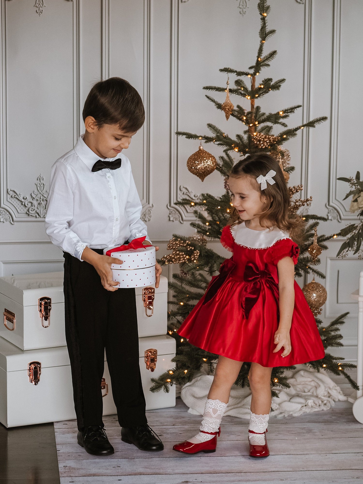 Holly Red Ceremony Dress - Petite Maison Kids