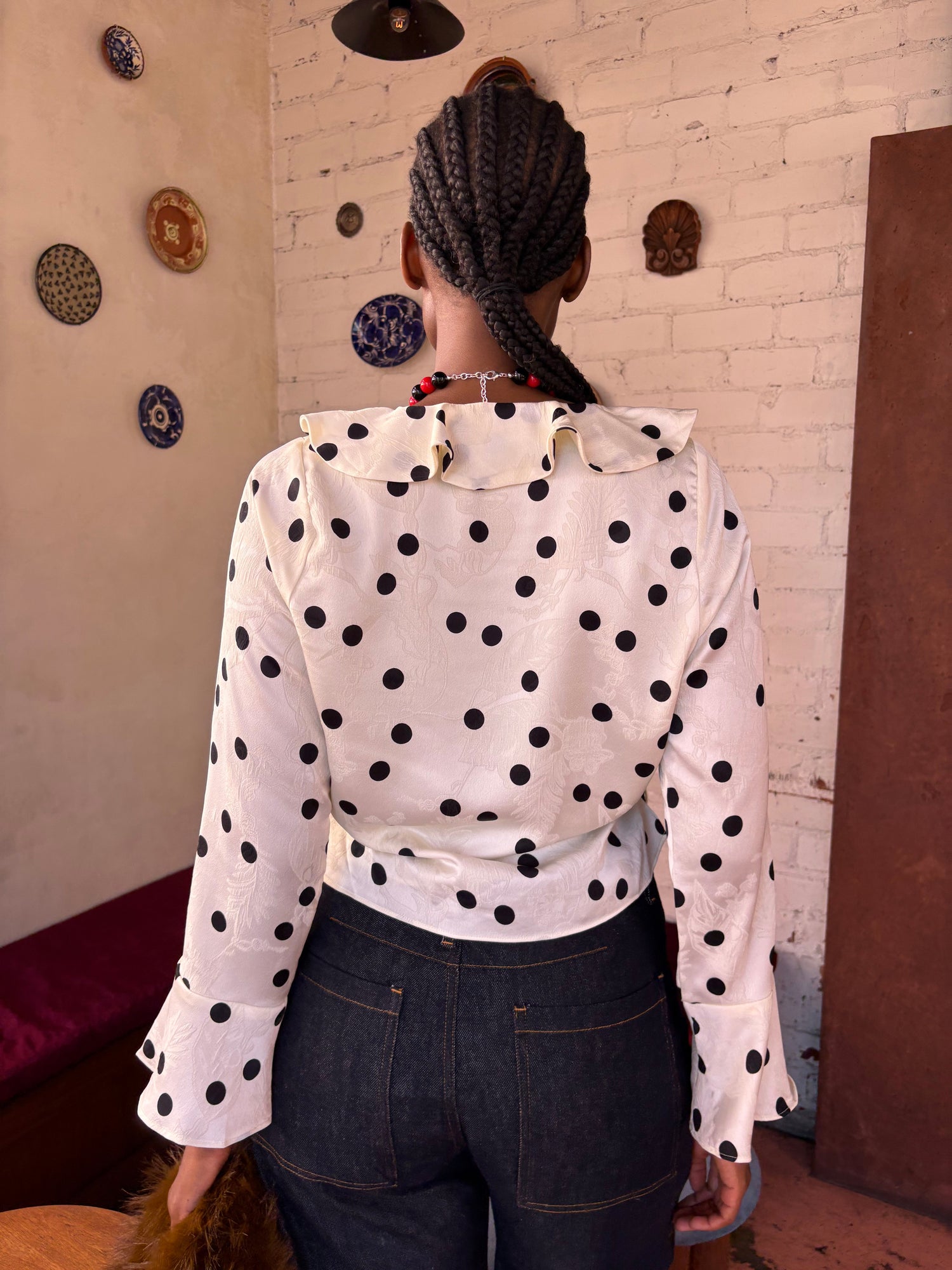 Ricki Wrap Top | White Dot