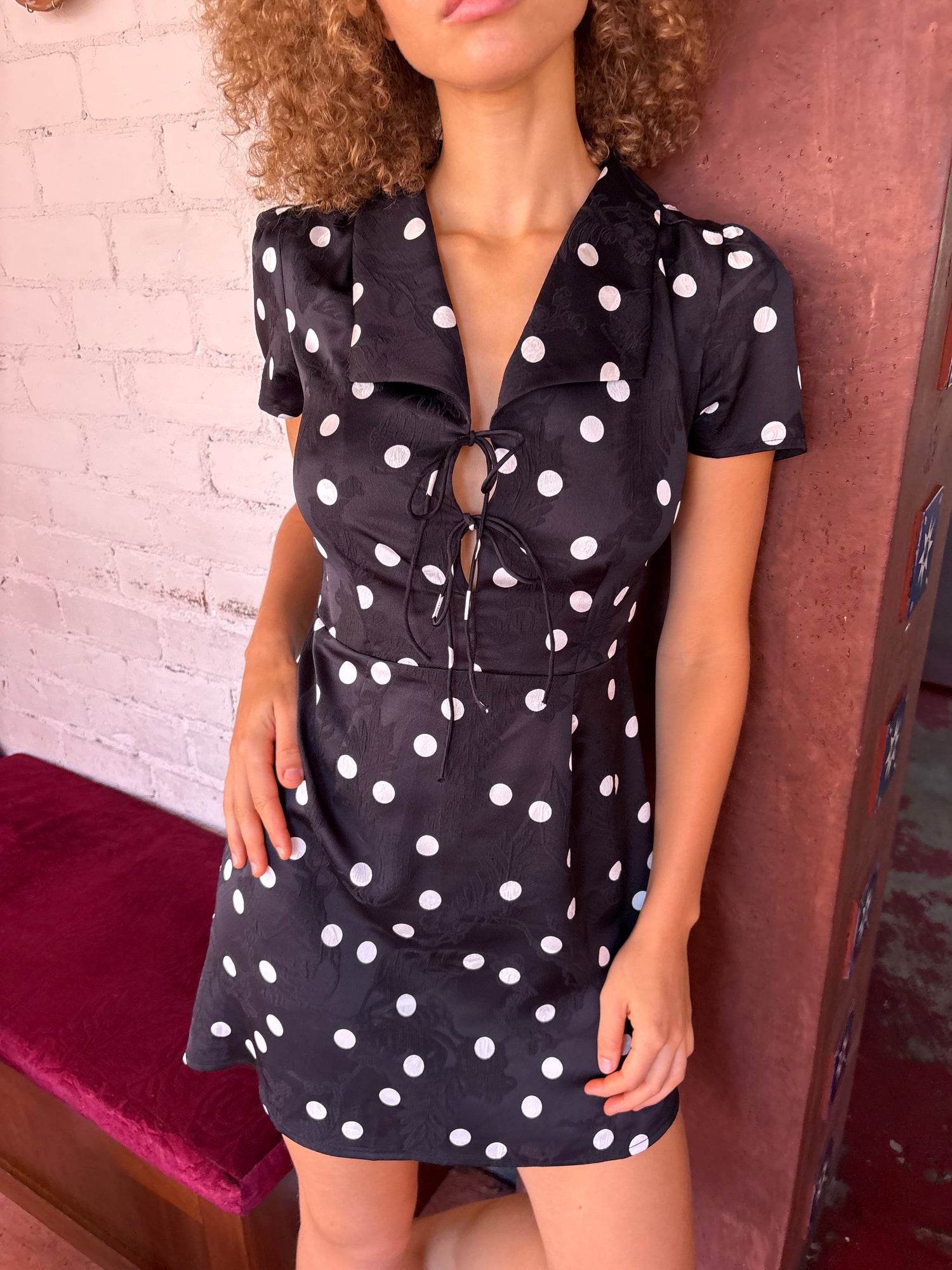 Alexa Shirtdress | Black Dot