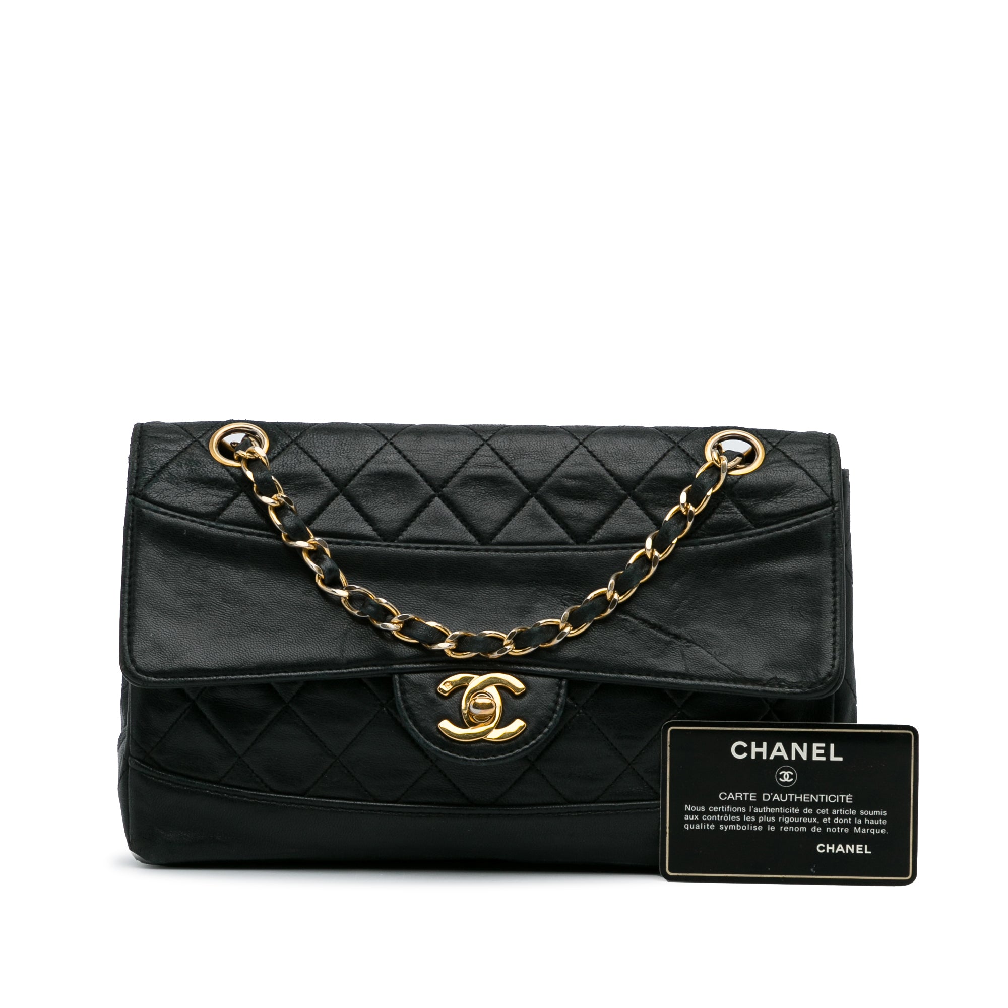 Chanel | Pre-Owned Quilted Lambskin Shoulder Bag | Black