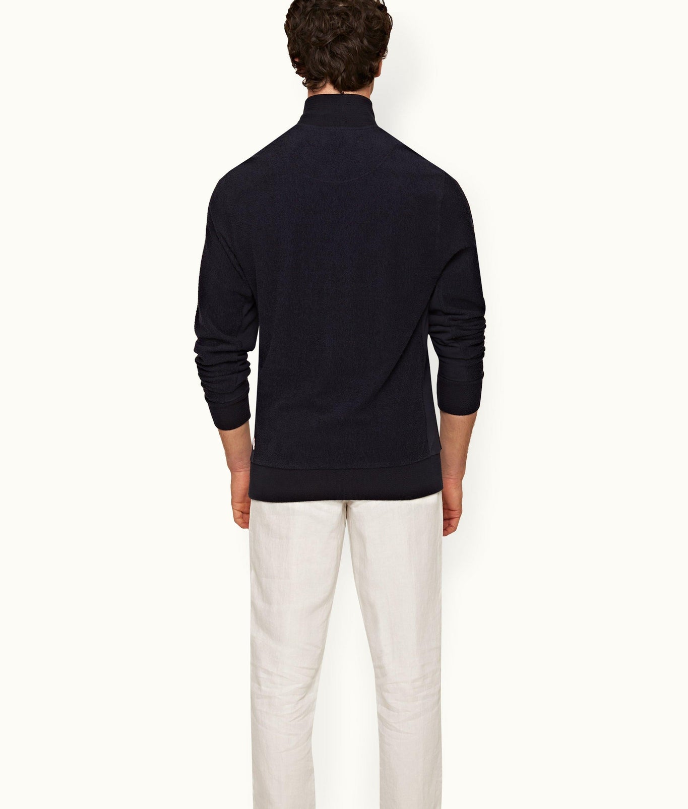 Isar Classic Fit Mix Texture Sweatshirt | Night Iris