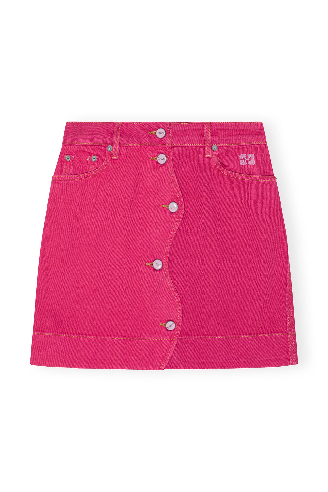 Overdyed Cutline Mini Skirt | Cyclamen