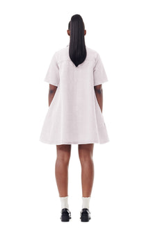 Overdyed Heavy Denim Mini Dress | Mauve Chalk