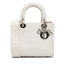Dior | Pre-Owned Medium Canvas Cannage Lady D Lite - I | White