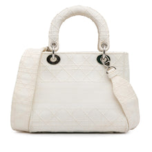 Dior | Pre-Owned Medium Canvas Cannage Lady D Lite - I | White