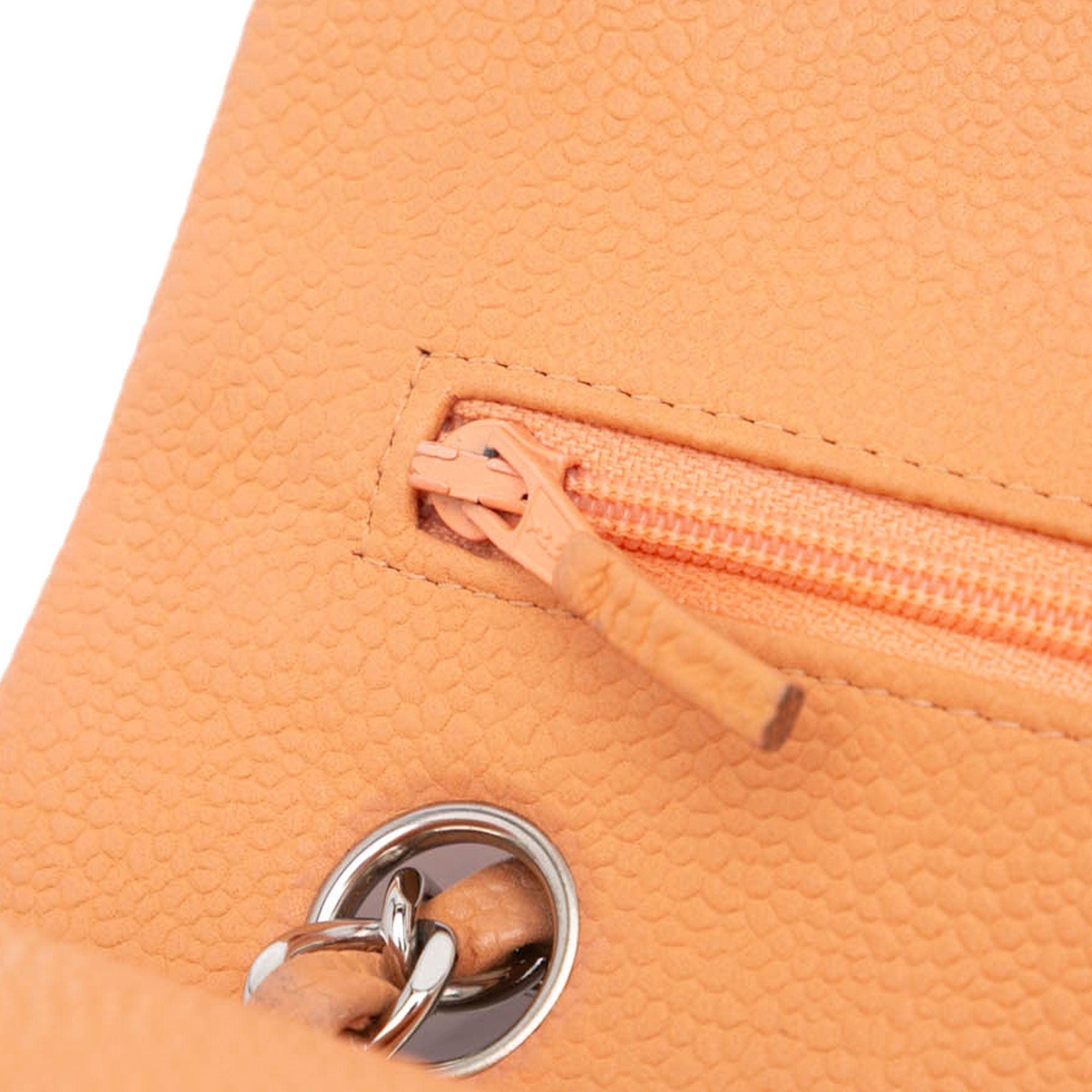 Chanel | Pre-Owned Medium Classic Caviar Double Flap | Orange/Peach