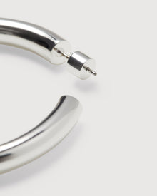 White Gold Dipped Hoop Earring | White Gold