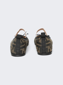 Kids | Fendi | Junior Ballerina Flats | Tobacco