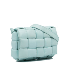Bottega Veneta | Pre-Owned Nappa Intrecciato Padded Cassette Crossbody - II | Blue/Light Blue