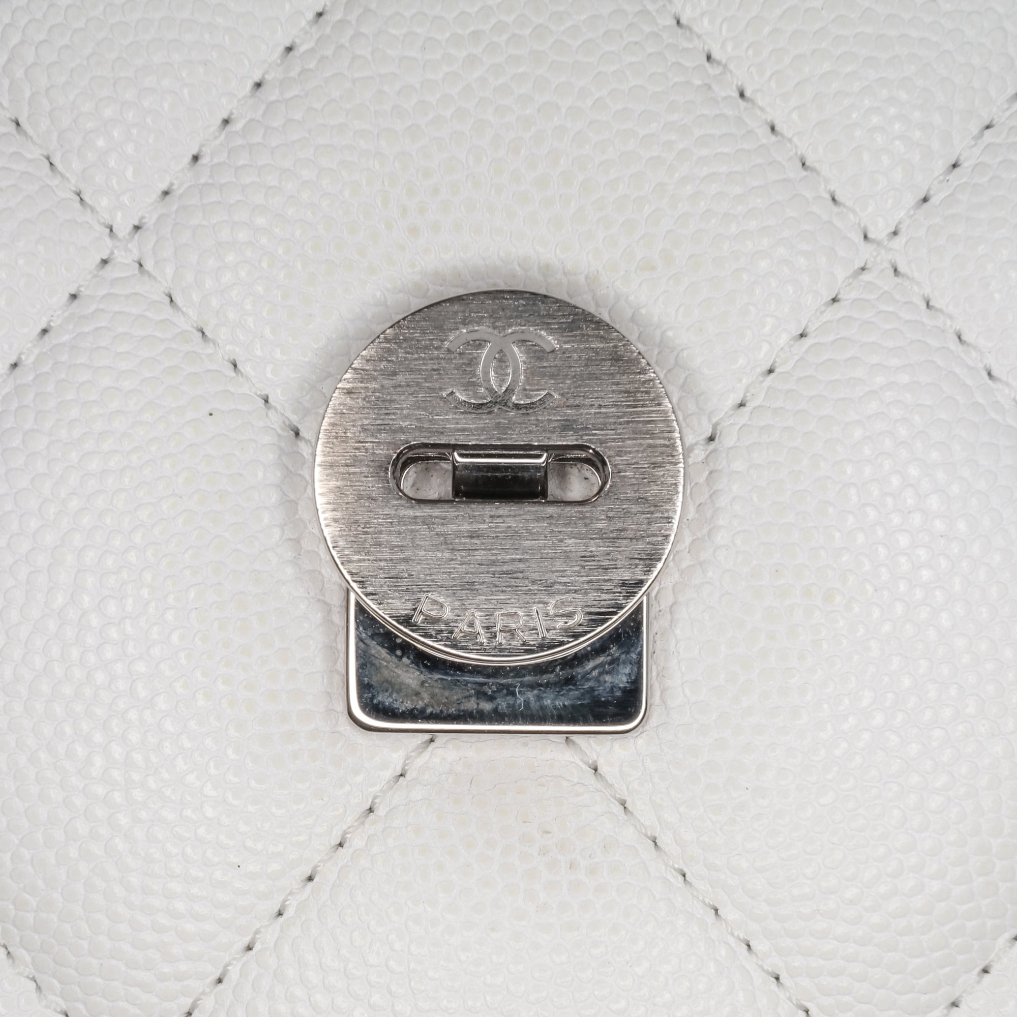 Chanel | Pre-Owned Medium Quilted Caviar My Everything Flap | White