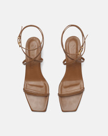 Womens | Jol Leather Sandals | Nut Brown