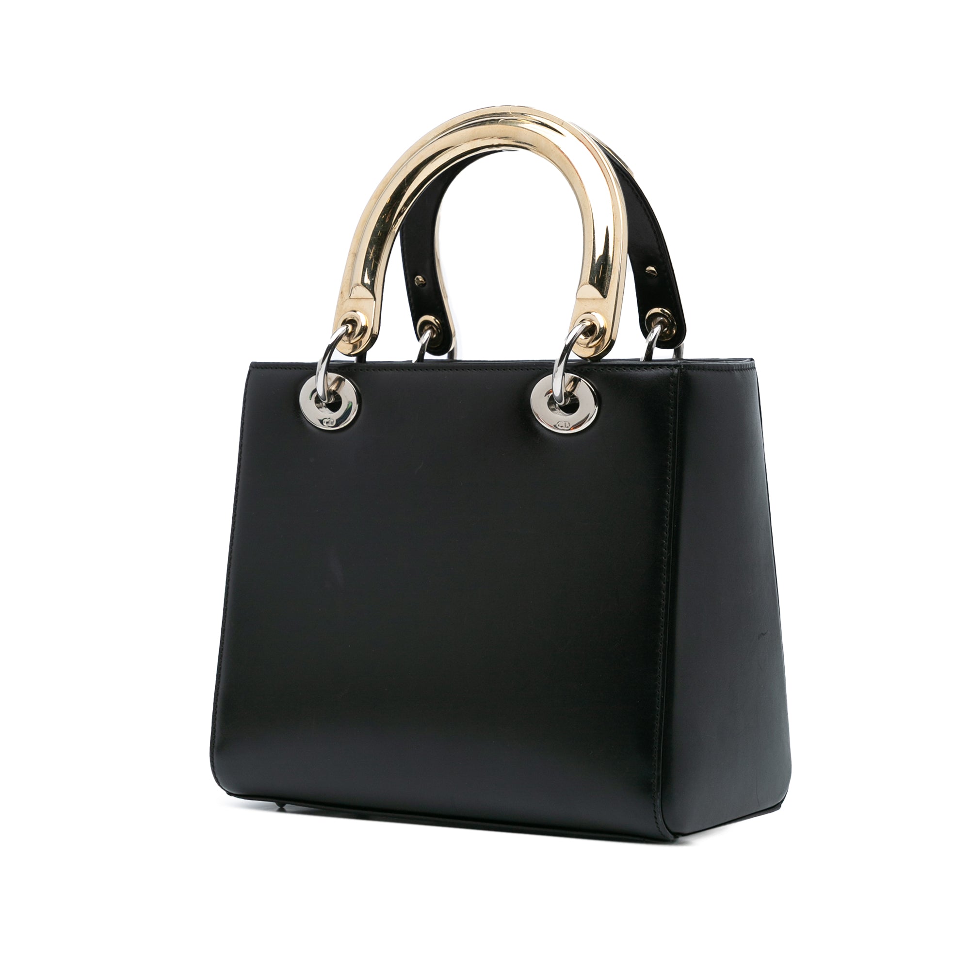 Dior | Pre-Owned Medium Calfskin Patch Embellished Lady | Black