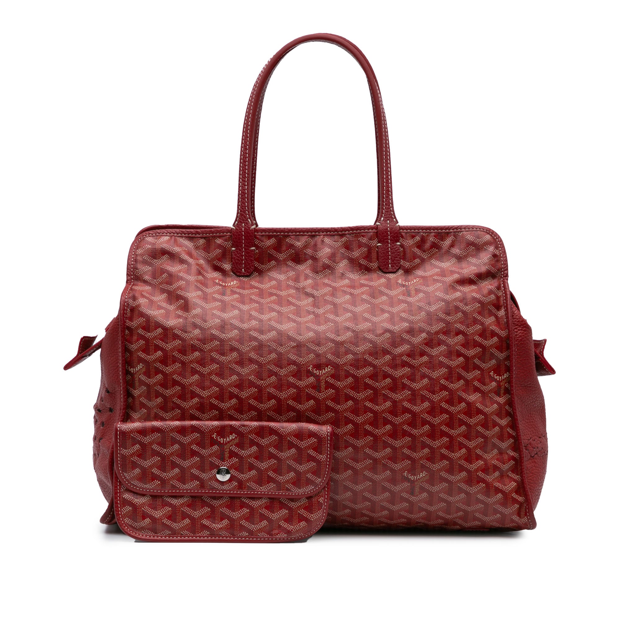 Goyard | Pre-Owned Goyardine Sac Hardy Pet Carrier PM | Red