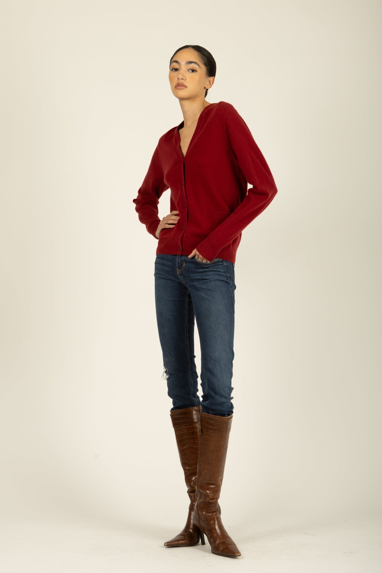 Jacqueline Cardigan | Crimson Red