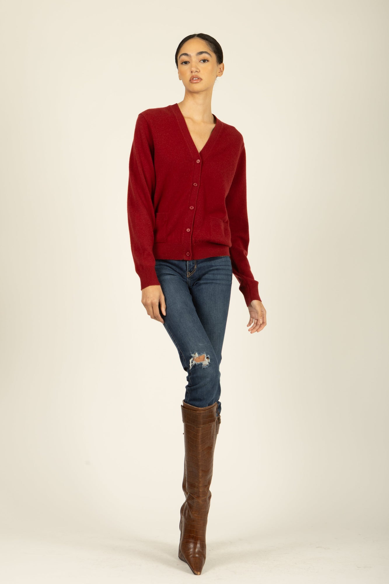 Jacqueline Cardigan | Crimson Red