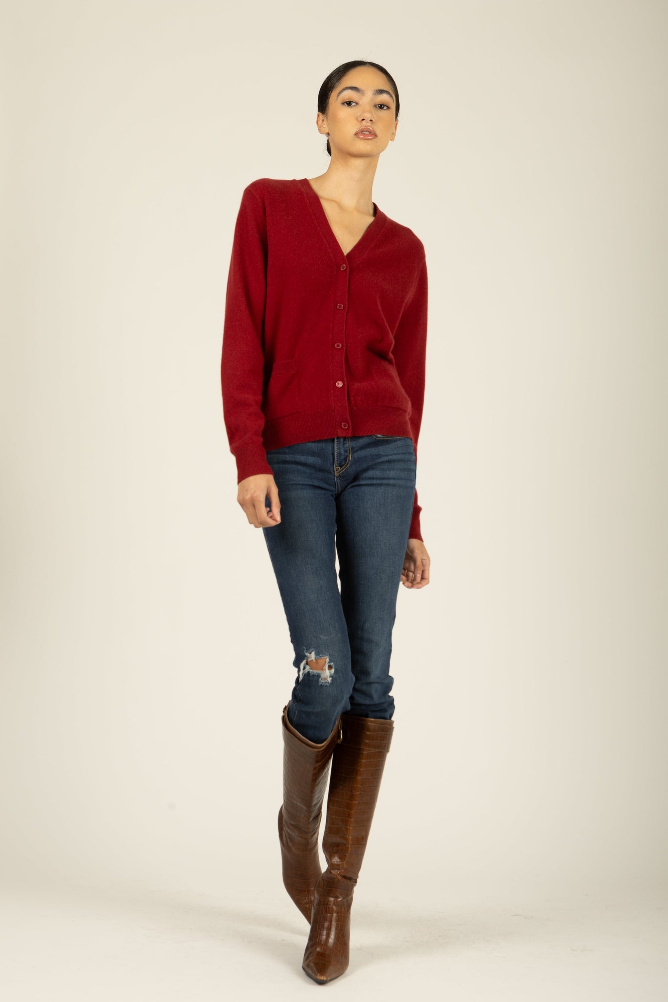 Jacqueline Cardigan | Crimson Red