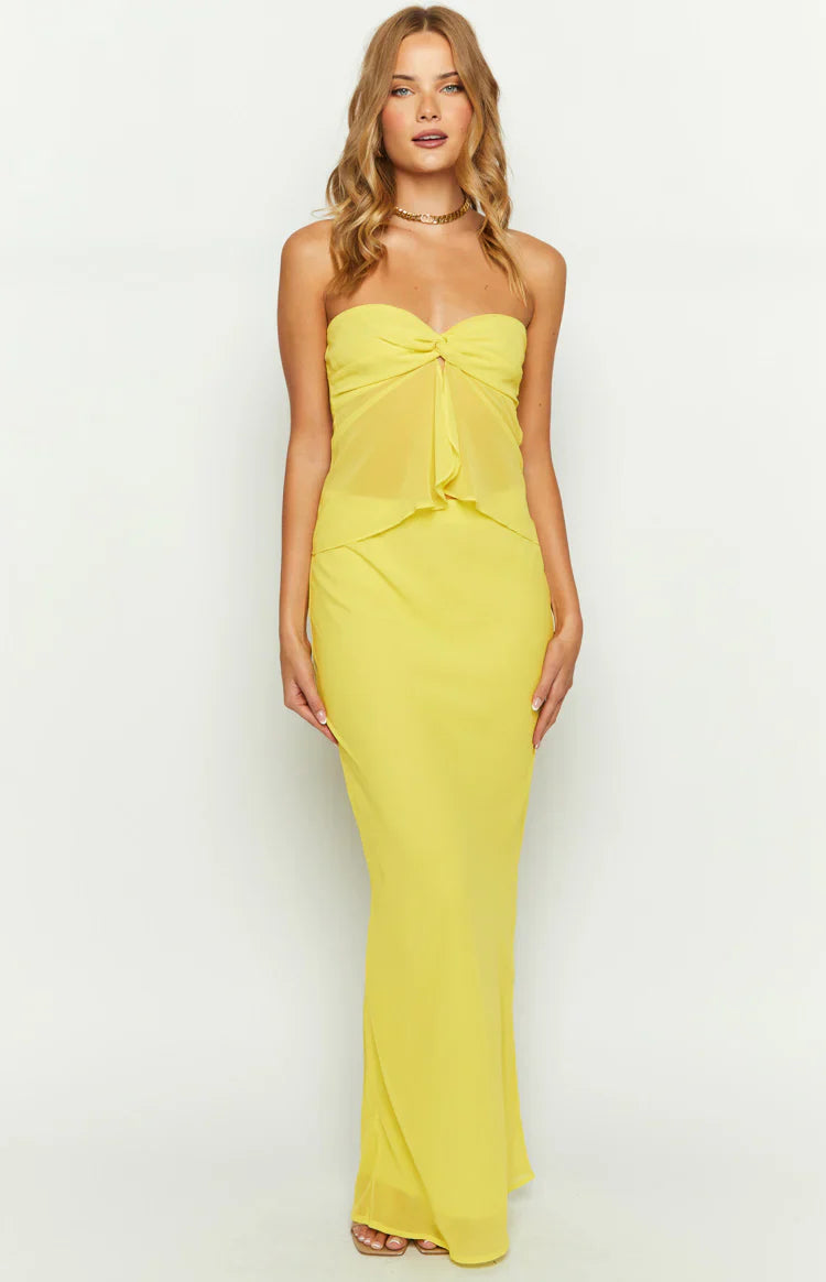 Jacqulin Maxi Skirt | Yellow