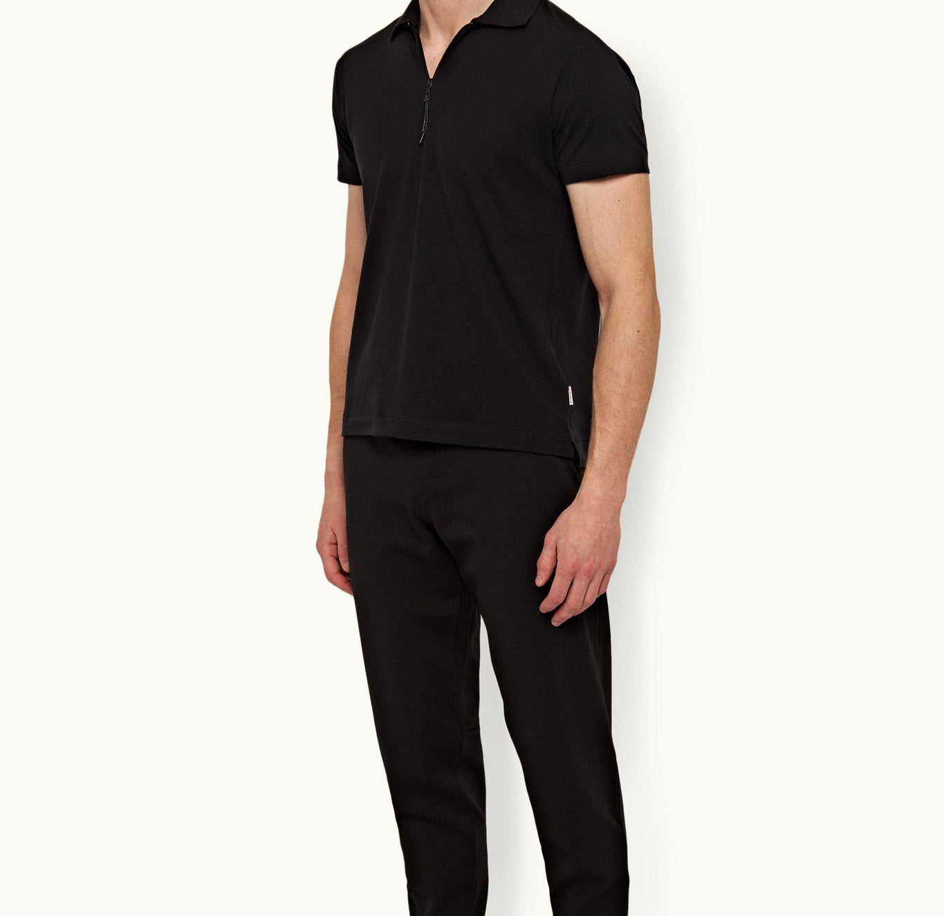 Jarrett Classic Fit Ice Wool Polo Shirt | Black