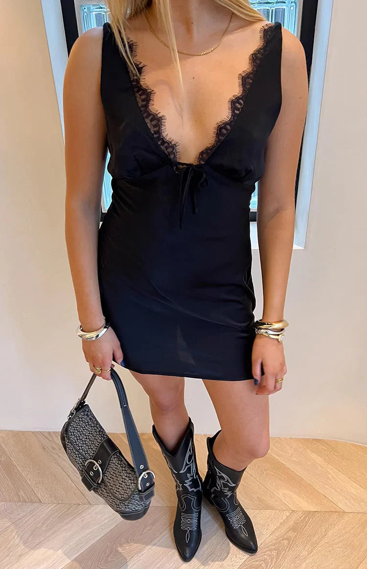 Jennifer Mini Party Dress | Black