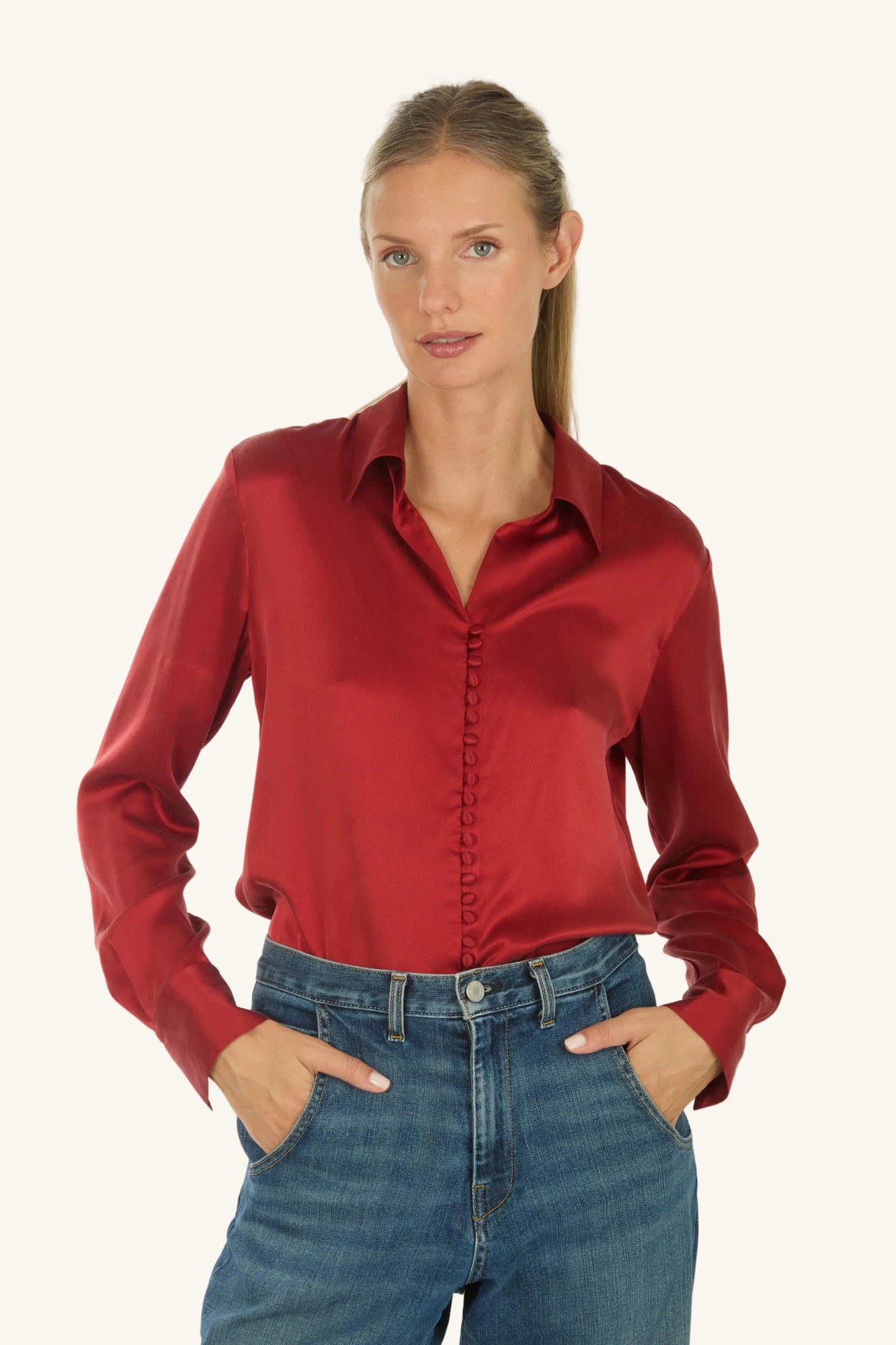 Joanne Blouse | Orange Red