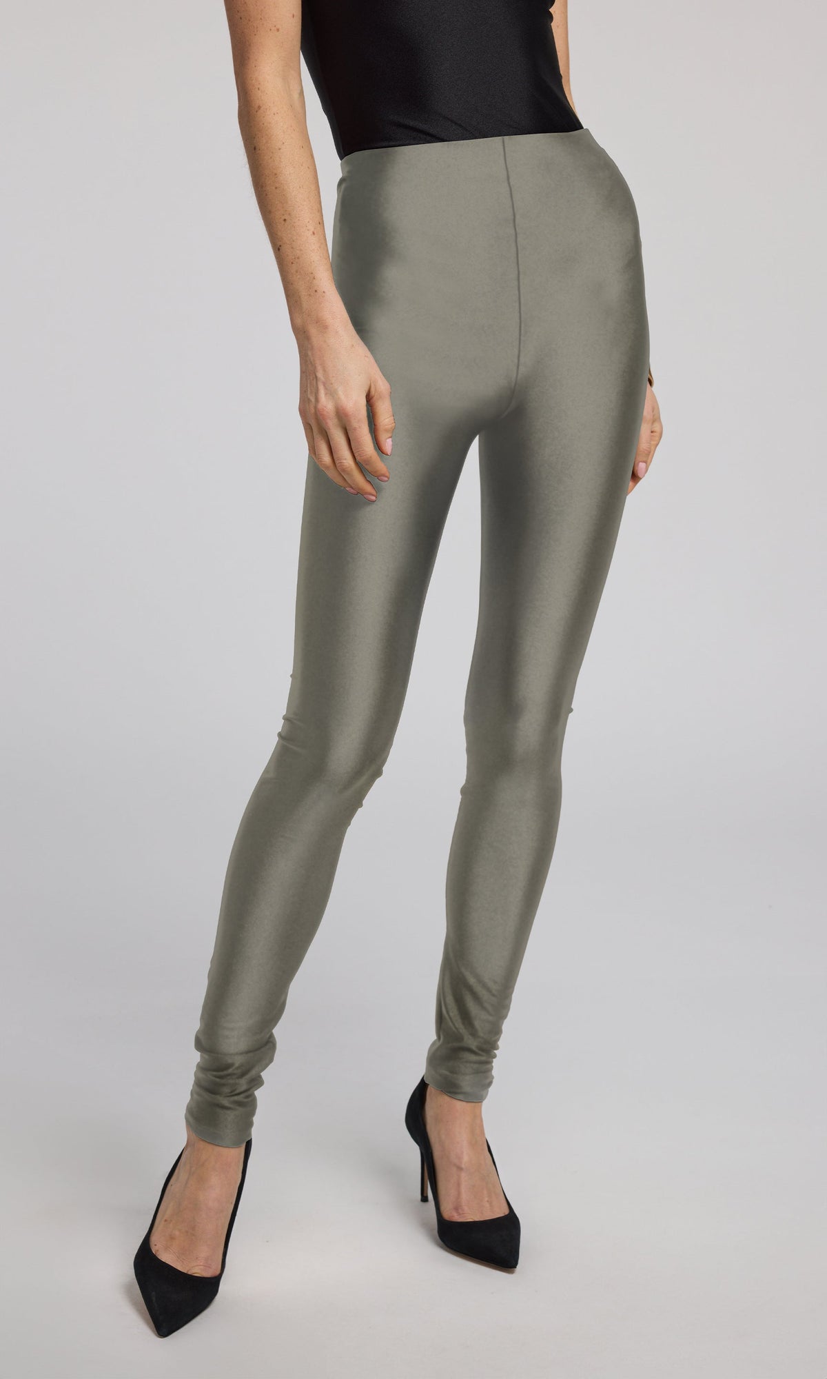 Jeffi Shiny Jersey Legging | Sage