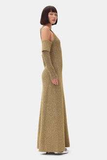 Sparkle Doubleface Maxi Dress | Gold