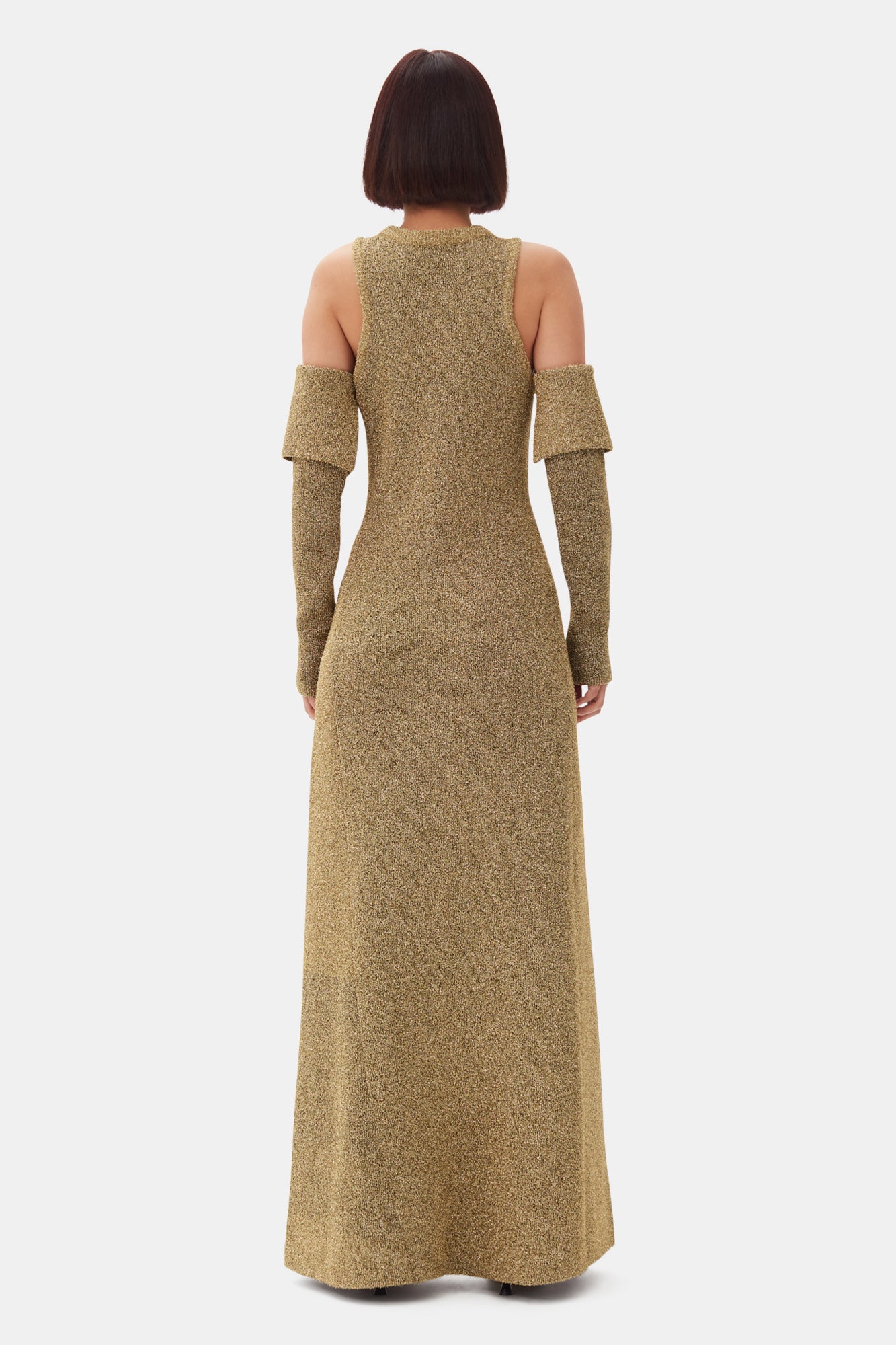 Sparkle Doubleface Maxi Dress | Gold