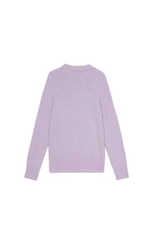 Brushed Alpaca O-Neck | Lavender Blue