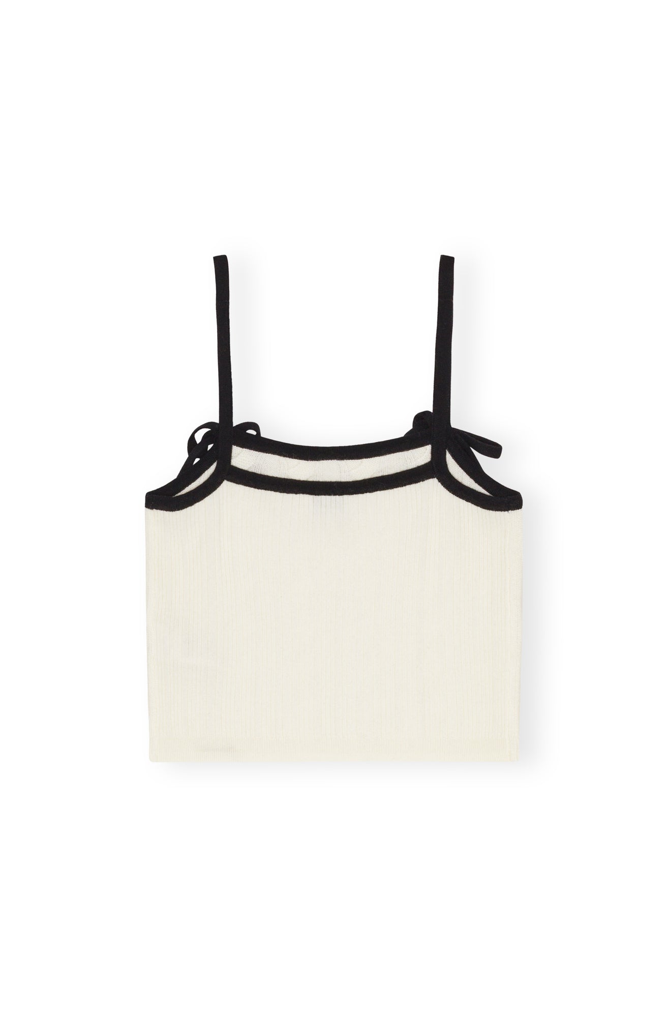 Cashmere Mix Strap Top | Egret