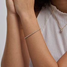 Womens | Tennis Bracelet | 14K White Gold | 3 CTW Round Cut Lab Grown Diamond | E-VS1