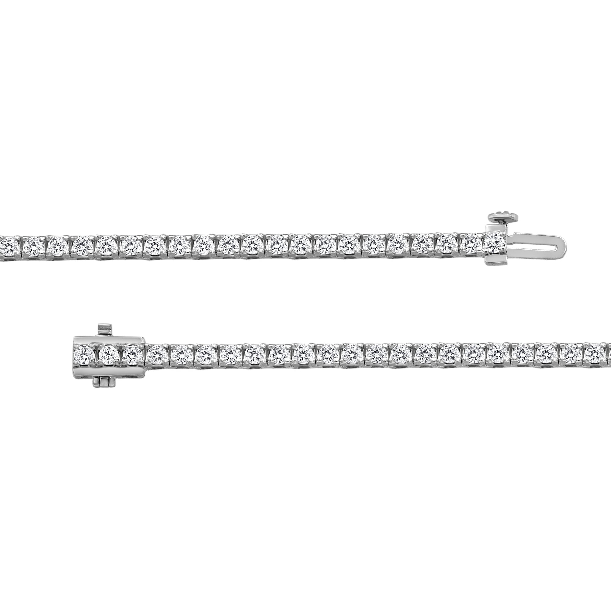 Womens | Tennis Bracelet - II | 14K White Gold | 5 CTW Round Cut Lab Grown Diamond | F-VS