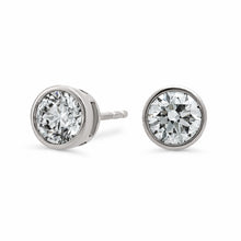 Womens | Stud Earrings | 14K White Gold | 1.50 CTW Round Cut Lab Grown Diamond | F-VS