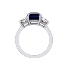 Womens | 3 Stone Engagement Ring | 14K White Gold | 2 CTW Radiant Cut Lab Grown Diamond | G-SI
