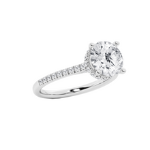 Womens | Solitaire Engagement Ring | 14K White Gold | 3.50 CTW Round Cut Lab Grown Diamond | F-VS