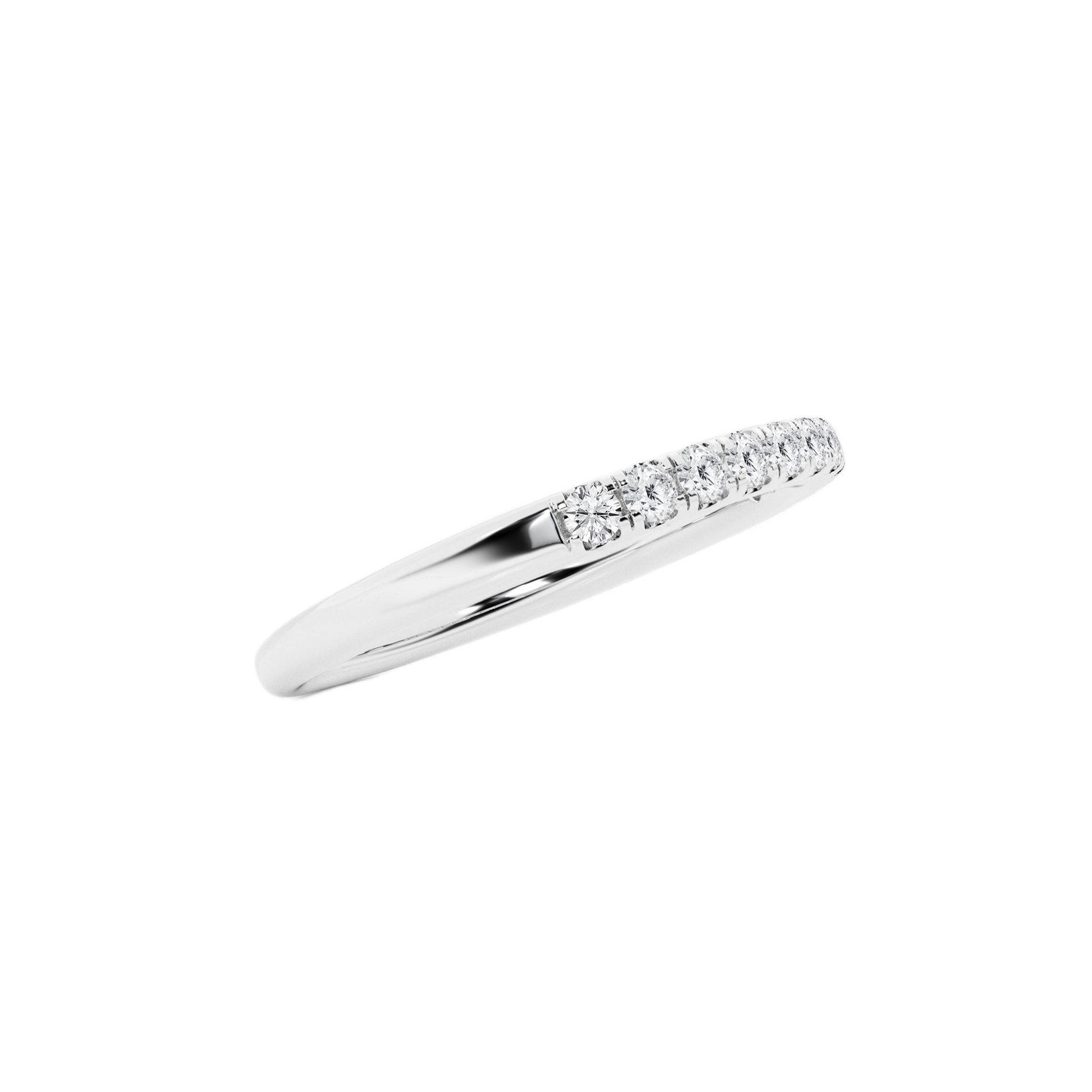 Womens | Wedding Band | 14K White Gold | 0.25 CTW Round Cut Lab Grown Diamond | E-VS1