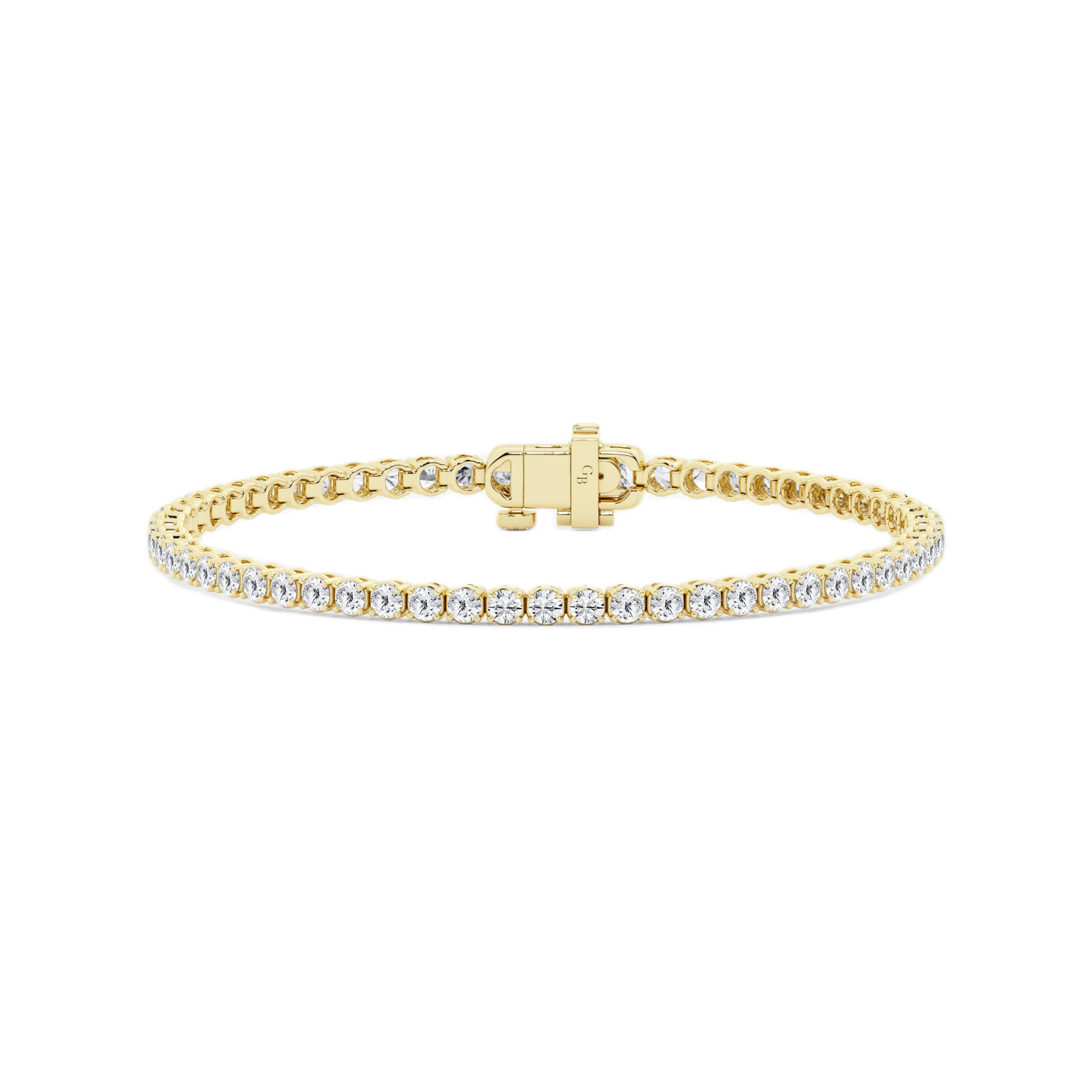 Womens | Tennis Bracelet - I | 14K Yellow Gold | 3 CTW Round Cut Lab Grown Diamond | F-VS2