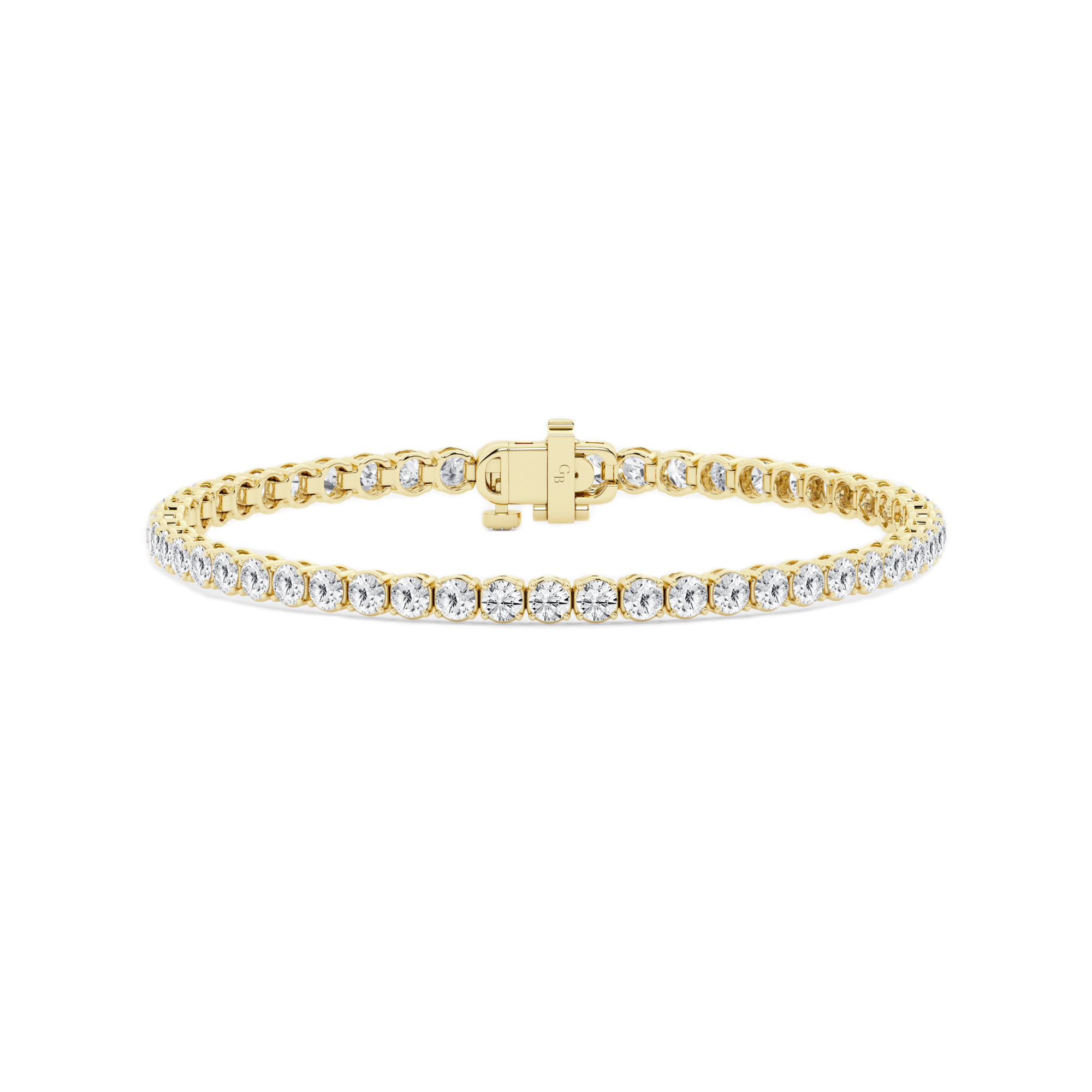 Womens | Tennis Bracelet | 14K Yellow Gold | 4 CTW Round Cut Lab Grown Diamond | F-VS2