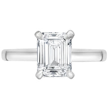 Womens | Solitaire Engagement Ring | 14K White Gold | 4 CTW Radiant Cut Lab Grown Diamond | F-VS