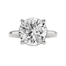 Womens | Solitaire Engagement Ring | 14K White Gold | 3 CTW Round Cut Lab Grown Diamond | G-SI | 7-inches