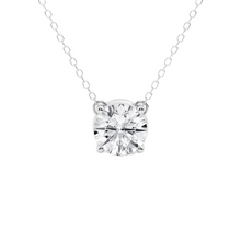 Womens | Solitaire Pendant Necklace | 14K White Gold | 1.50 CTW Round Cut Lab Grown Diamond | G-VS