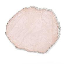 Kiva Platter | Rose Quartz & Silver | Single