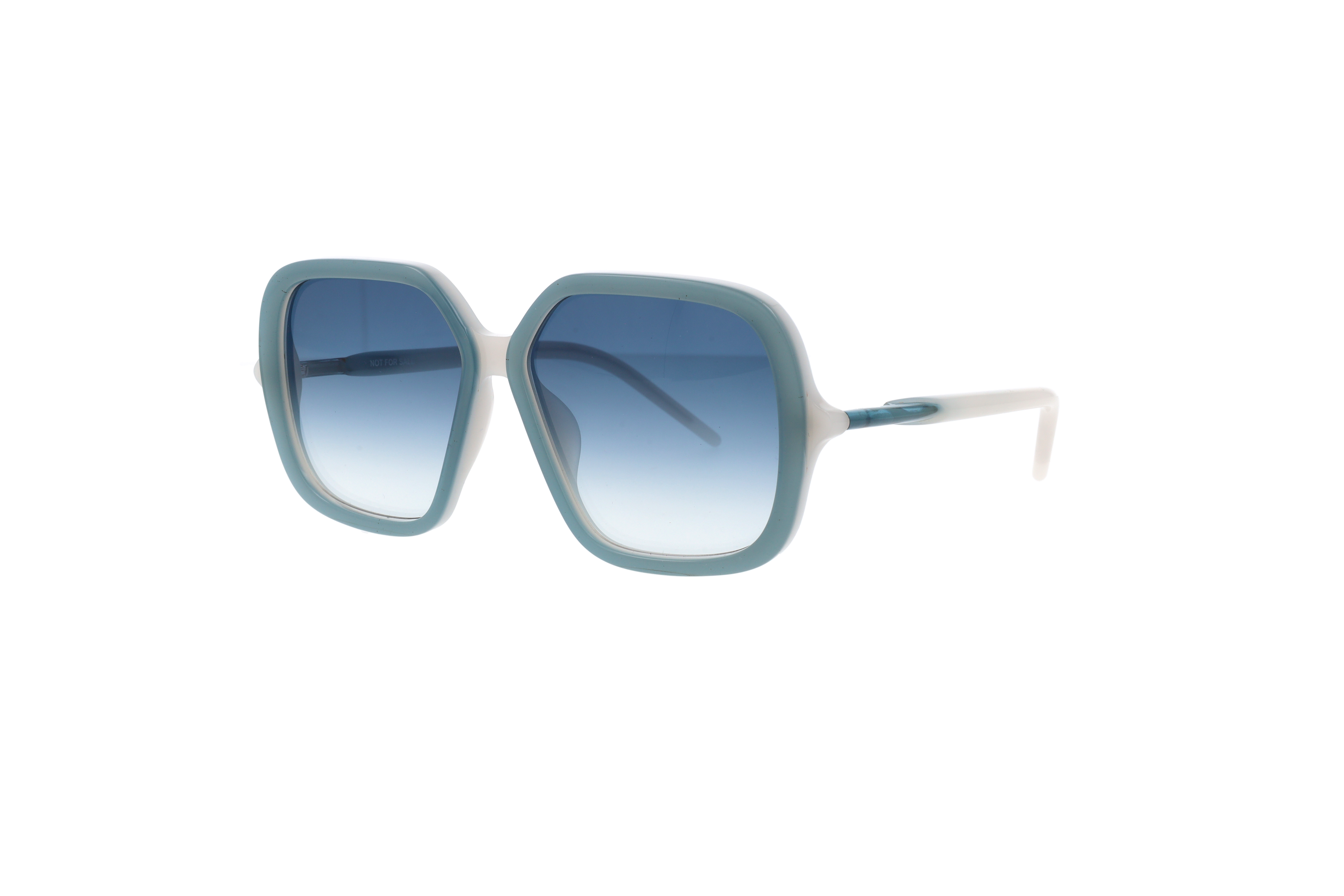 Unisex | I-Frame Oval Sunglasses | Blue Gradient Lens | Blue
