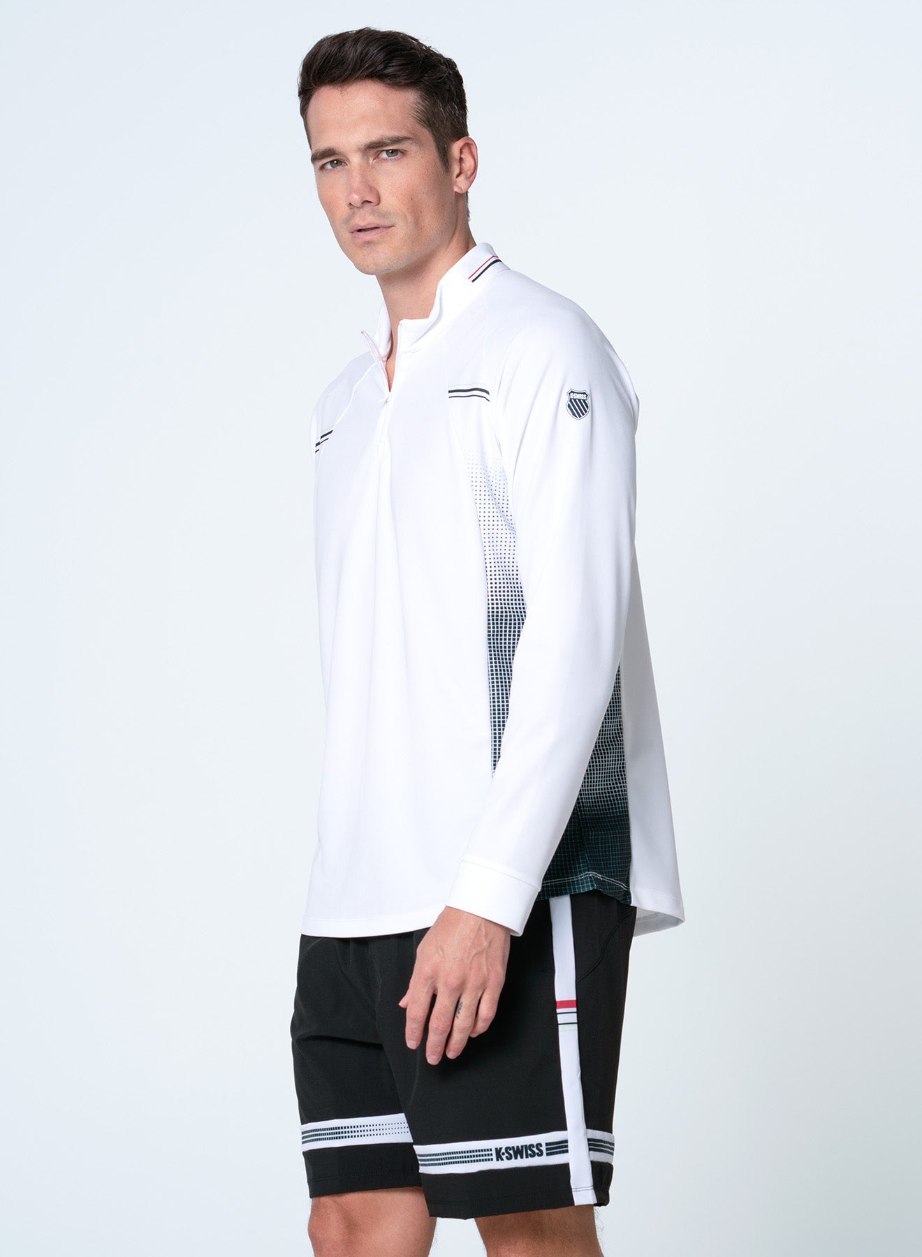 K-swiss | Men | Striker 1/4 Zip L/S | White/Black
