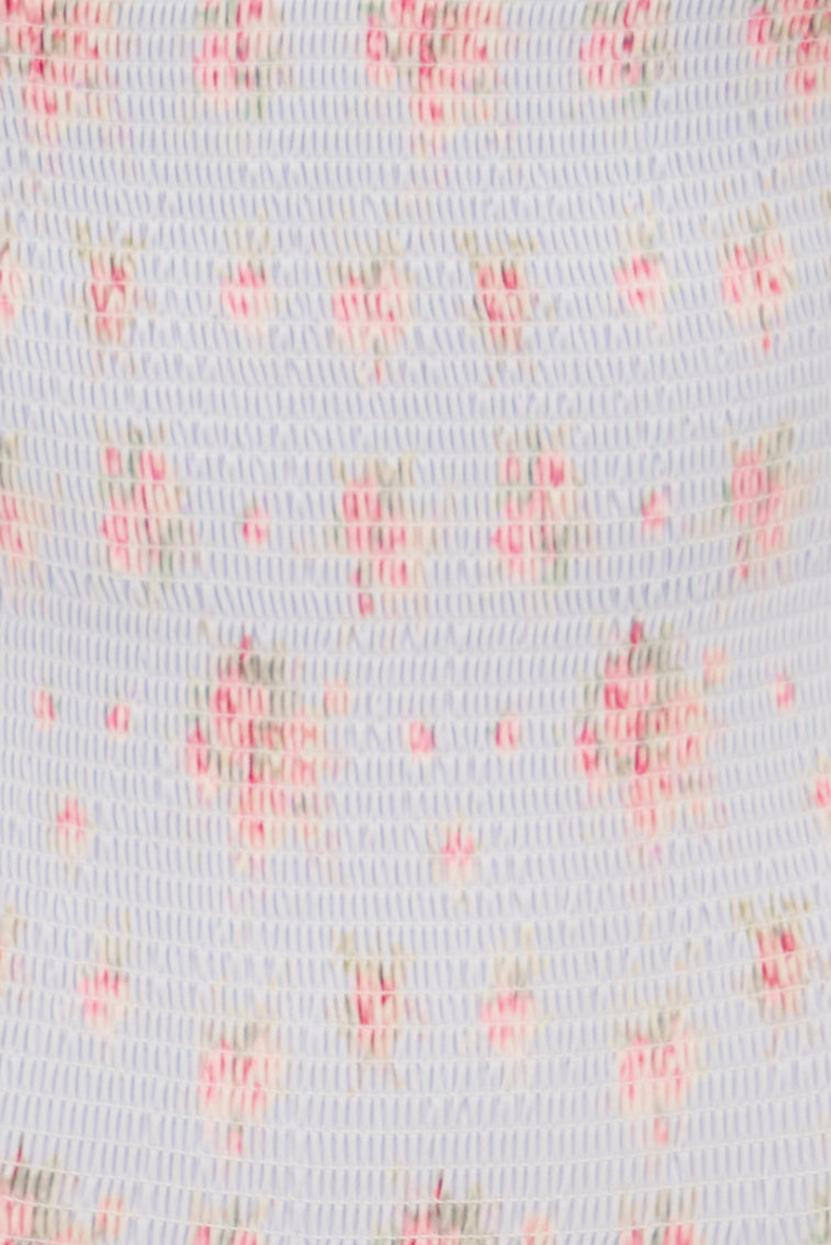 Korinth Floral Smocked One-Piece Swimsuit | Skylight Blue